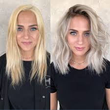 Medium Length Black And Blonde Balayage Before After Goals By Hairbyallih Ash Blonde Hair Colour Fresh Hair Hair Styles