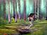 Forest Cabin Painting