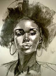 Tinted charcoal drawing in progress