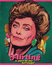 BLANCHE DEVEREAUX 🍌 everyone's favourite southern belle and the only woman  to have been classified by the navy as a friendly port 🍒 whew!