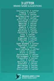 Check out the ideas of company names below. 3 Letter Company Name Ideas List Generator Brandlance