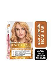 excellence intense sac boyasi 8 34 zengin sicak sari fiyatlari ve ozellikleri sac sac boyasi koyu renk sac