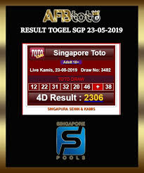Waktu live draw dimulai sekitar pukul 17.40 wib yang menghasilkan angka bola yang harus di konversi menjadi 4d. Hasil Result Sgp Hari Ini 23 05 2019 Afbtoto