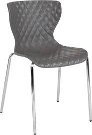 Flash Furniture Lowell Contemporary Gray Plastic Stack Chair