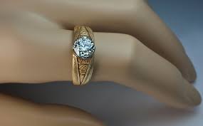 See more ideas about gents ring, rings for men, men diamond ring. Vintage 1 90 Ct Solitaire Diamond Gold Gents Ring Antique Jewelry Vintage Rings Faberge Eggs