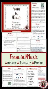 Music Form Form In Music Binary Ternary And Rondo Music Teaching Resources Music Lessons For Kids Music Education