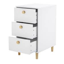 Notre caisson sur roulettes est fait sur mesure pour répondre à vos besoins. Caisson Pour Bureau Modulable 3 Tiroirs Blanc Mika Maisons Du Monde