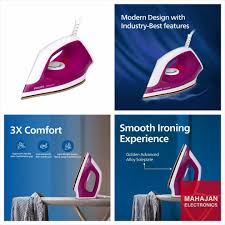 Perfectly pressed, every time! ✨ Meet the Philips Dry Iron DST0610/30 –  your new partner in achieving that sharp, confident look! With a powerful  1000 Watts for quick heat-up and a Golden