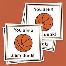 I also painted the backside of the 3 small cardboard cutouts. Free Printable Basketball Valentines These Would Be Cute To Hand Out At The Boys Next Basketball Game Valentines For Boys Valentines Cards Boyfriend Gifts