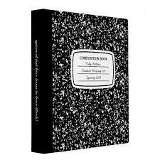 Faux Composition Book 3 Ring Binder Zazzle Com Composition Book Personalized Binders Ring Binder