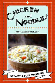 Easy Chicken And Noodles Quick Comfort Food Recipe Recipes Easy Chicken And Noodles Easy Potluck Recipes