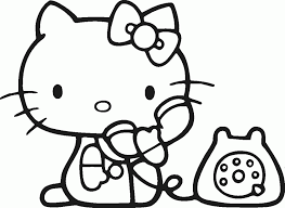 Hello kitty coloring page with few details for kids free hello kitty coloring page to print and color Sanrio Coloring Pages Coloring Home