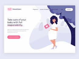 Illustration Young Mother Concept Hero Image Design Identity Design Logo Design Inpiration