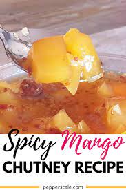 Spicy Mango Chutney Recipe With Video Pepperscale Recipe Mango Chutney Recipe Spicy Mango Chutney Recipe Chutney Recipes