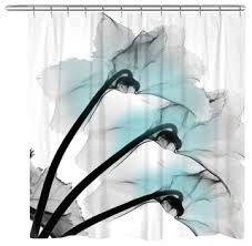 Are curtains supposed to touch the floor? Blue Orchids X Ray Flowers Shower Curtain Contemporary Shower Curtains By Laural Home Houzz