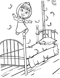 What about photograph previously mentioned? Masha And The Bear Masha Happy Jumping On The Bed