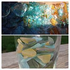 Sea Glass Diy Before And After Using A Rock Tumbler With Coarse Grit Sand Pebbles And Tumbling For 3 Days Sea Glass Diy Rock Tumbler Sea Glass Art