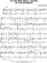 Leaving again/in the wee small hours. Frank Sinatra In The Wee Small Hours Of The Morning Sheet Music In C Major Download Print Sku Mn0181911