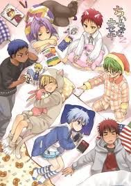 generation of miracles child ver murasakibara so tired arashi mumbles kuroko midorima my lucky item kagami dreams ham kuroko chibi kuroko no basket
