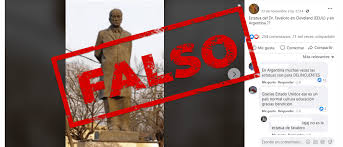 René favaloro, en cuyo espejo se mira manes. No Esta Foto De La Estatua De Favaloro No Es De Estados Unidos Sino De Escobar Chequeado