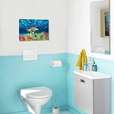 The hotel has one of the longest beaches in hurghada 1250 meter, with a wonderful reef of corals and two natural lagoon inside the so next day at the beach in the morning we show him a google picture of what we want. Buy Bathroom Canvas Wall Art Kitchen Wall Decoration Modern Sea Turtle Wall Decor For Dining Room Colorful Fish Coral Beach Theme Pictures For Bathroom Framed Navy Seascape Nautical Wall Decor Size 12x16