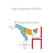 Three Legged Downward Facing Dog Pose Chair Yoga Tri Pada Adho Mukha Svanasana Chair Yoga Sequences Benefits Variations And Sanskrit Pronunciation Tum Dog Poses Chair Pose Yoga Chair Yoga Sequence