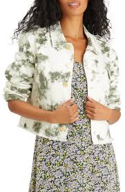 Women S Sanctuary Jayden Tie Dye Stretch Cotton Trucker Jacket Editorialist