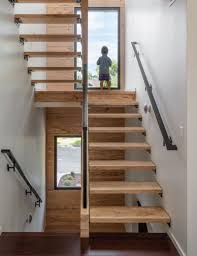 Escalier Bois Raide Securise Rampe Main Courante Acier Escalier Tournant Escalier Ouvert Escalier Droit