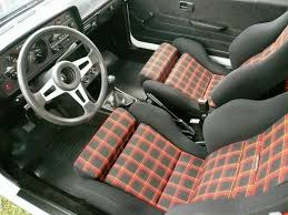 Golf Mk1 Interior With Interlagos Plaid And Optional Sport Seats Volkswagen Golf Mk1 Volkswagen Gti Volkswagen Golf Mk2