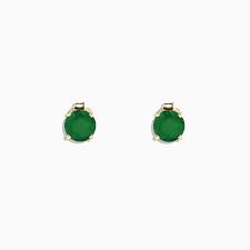 20 brilliant cut diamonds, ca. Effy Brasilica 14k Yellow Gold Emerald Stud Earrings 1 62 Tcw Effyjewelry Com