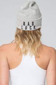 Brandy Melville Bad Luck Embroidery Beanie Beanies Accessories Pretty Outfits Knitted Hats Beanie