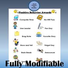 free classroom behavior reward chart