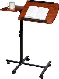 Rolling Laptop Table Adjustable Cart Mobile Stand Computer Desk Wheels Portable Onespace Height Adjustable Computer Desk Computer Stand