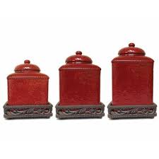 Kitchen canister set black,kitchen canister set brown,kitchen canister interesting decorating ideas for red kitchen canister sets ceramic. Wayfair Red Kitchen Canisters Jars You Ll Love In 2021