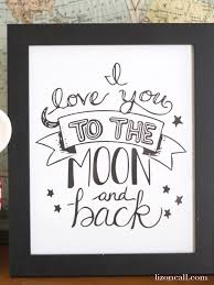 Fans old and new, young and not so young will revel in these intricate scenes of nature featuring little nutbrown hare and big nutbrown hare. Love You To The Moon And Back Free Printable Liz On Call