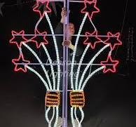 Street Decoration 2D Pole Sculpture Motif Christmas Landscape Outdoor  Waterproof IP65 Motif Light