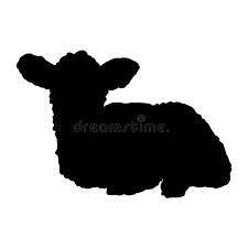 Cute Sheep Silhouette Black Silhouette Of The Lamb Hand Drawn Vector Isolated Image Stock Vector Illustration Of Domestic Design 144134920 Lion and the lamb logo. lamb hand drawn vector isolated image