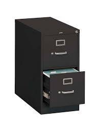 Try to look for a cabinet that will look nice and presentable, and that suits your decor of the room. Hon 310 26 12 D Vertical 2 Drawer Legal Size File Cabinet Metal Black Office Depot