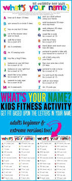 Easy Yoga Workout Whats Your Name Fitness Activity For Kids Your Kids Will Get A Workout With Exercise For Kids Spell Your Name Workout Activities For Kids