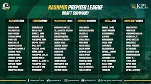 The official instagram account of kpl stay tuned for what is the next big thing in pakistan youtu.be/pds9_zhmw9c. Kashmir Premier League Draft Results Cricket