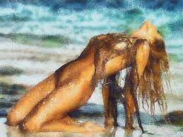 Femme nue sur la plage Digital Art by Biop - Fine Art America