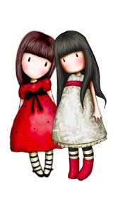 Gorjuss Amiche In Bianco E Rosso H 14cm Immagini Bamboline Kawaii