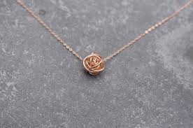 Rose Gold Knot On Rose Gold Necklace Love Knot Necklace Pink Gold Love Knot Bridesmaid Necklace Joyeria Bisuteria Accesorios