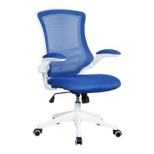Luna Blue White Base Mesh Swivel Chair Margolis Furniture The frame and the base of the.