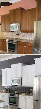 Paint offers a clean aesthetic not all roads lead to a crisp kitchen design, but painted cabinetry is one that does. This 200 Kitchen Transformation Is Beyond Dramatic Kitchen Renovation Kitchen Design Diy Kitchen Cabinets