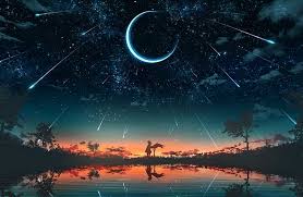 Thi science fiction drama series was immensely popular, and people in japan continue to praise the show to date. Anime Landscape Crescent Anime Girl Scenic Falling Stars Clouds Night Hd Wallpaper Peakpx