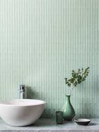 Glacier Light Green Glass Brick Mosaic Tiles Mandarin Stone Green Tile Bathroom Light Green Bathrooms Mosaic Bathroom Tile