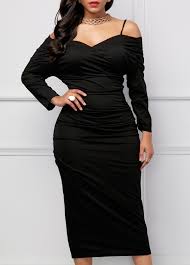 Black After 5 Dress Long Sleeve Off The Shoulder Black Dress Black Long Sleeve Dress Shop Black Dresses Cheap Black Dress