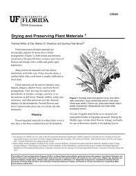 Maybe you would like to learn more about one of these? Drying And Preserving Plant Materials 1 Edis University Of Florida