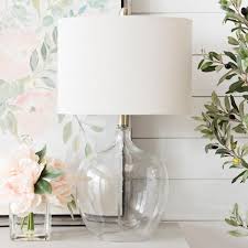 Aria Clear Glass Table Lamp In 2020 Clear Glass Table Lamp Table Lamp Glass Table